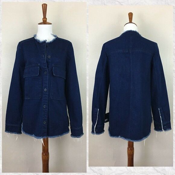 ZARA FRINGED DENIM JEAN JACKET - Picture 5 of 9